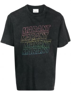 Kokvilnas t-krekls Marant pelēks