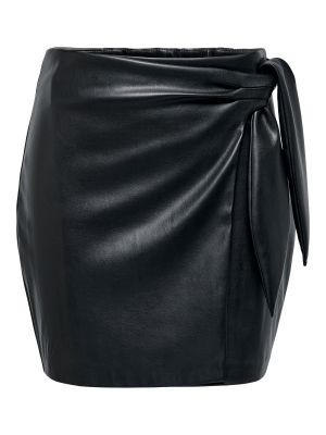 Kožená sukňa Only čierna