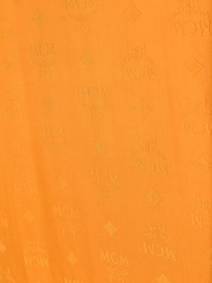 Echarpe en soie à imprimé en jacquard Mcm orange