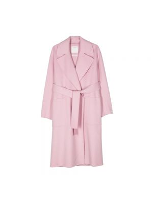 Płaszcz wełniany Sportmax różowy