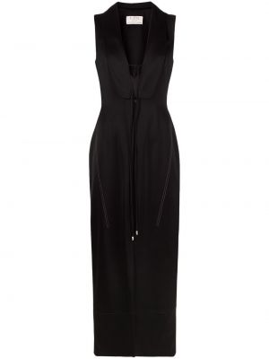 Вечерна рокля с v-образно деколте V:pm Atelier черно