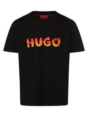 Koszulka z dżerseju Hugo czarna