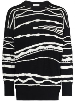 Пуловер с абстрактен десен Sulvam черно