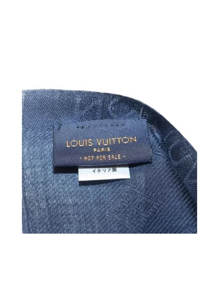 Bufanda de seda retro Louis Vuitton Vintage azul