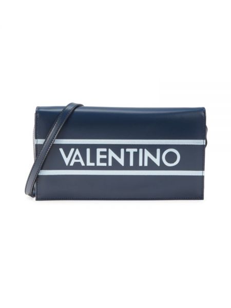 Кожаная сумка через плечо Mario Valentino синяя
