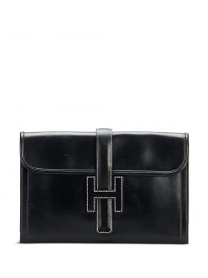 Clutch torbica Hermès crna