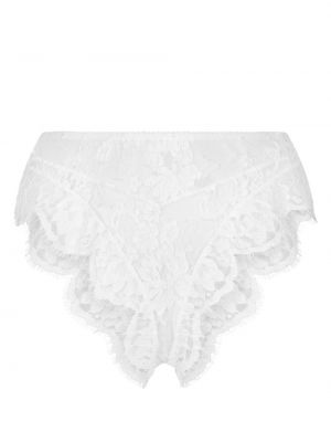 Krajkové květinové kalhotky Dolce & Gabbana bílé