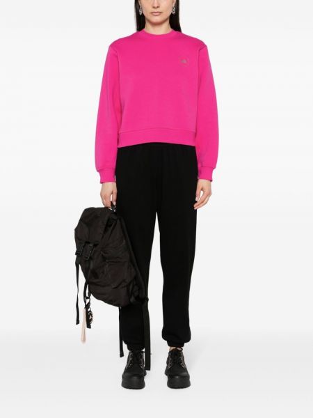 Raštuotas džemperis su gobtuvu Adidas By Stella Mccartney rožinė
