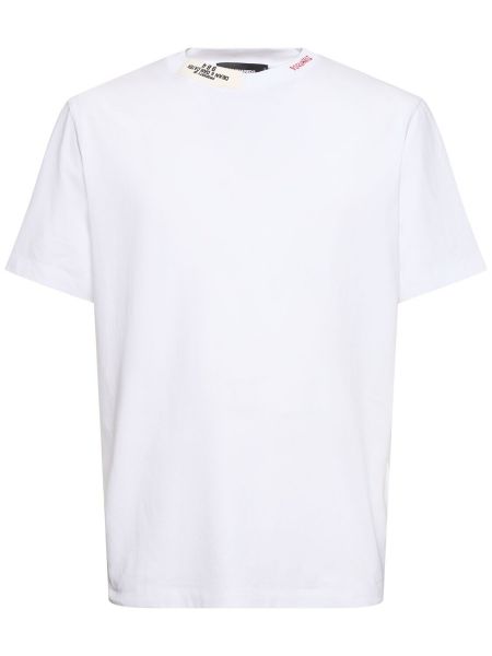 T-shirt i bomull Dsquared2 vit