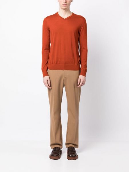 Pullover mit v-ausschnitt N.peal orange