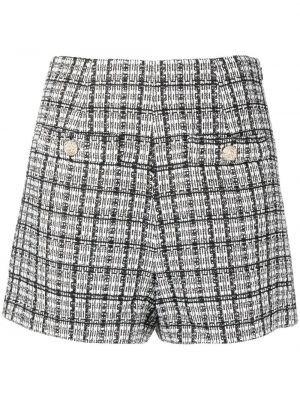 Tweed sjekket shorts B+ab svart