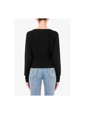 Dzianinowy sweter Moschino czarny