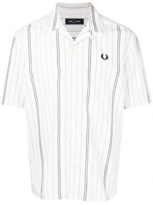 Brodert skjorte Fred Perry hvit