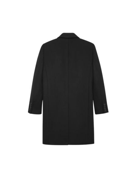 Abrigo corto de lana Saint Laurent negro