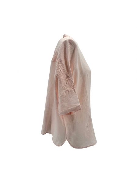 Oversize leinen hemd 120% Lino pink