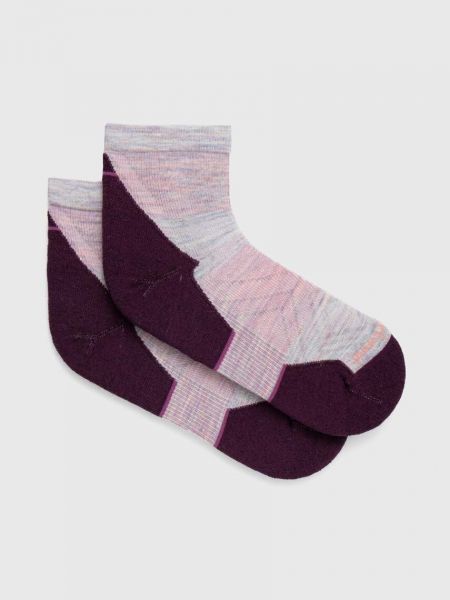 Tekaške nogavice Smartwool vijolična