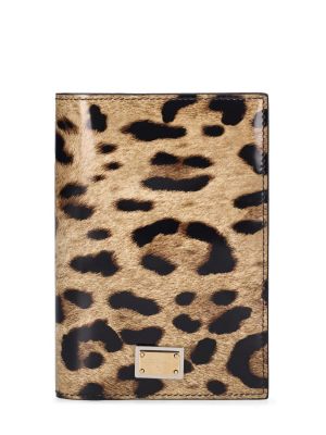 Cartera de cuero leopardo Dolce & Gabbana