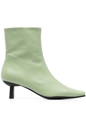 Kožené kotníkové boty Senso zelené