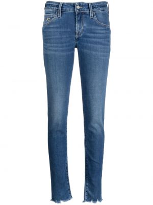 Skinny fit džínsy s nízkym pásom Jacob Cohen modrá
