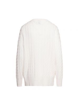 Sweter z okrągłym dekoltem Allude biały