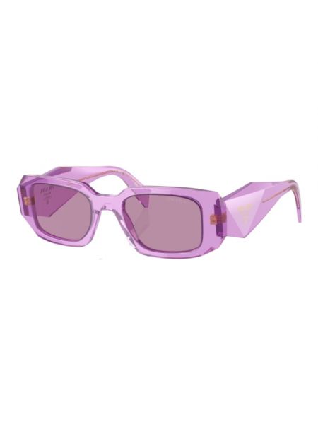 Przezroczyste okulary przeciwsłoneczne Prada fioletowe