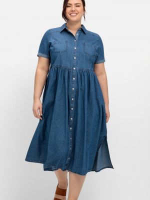Košeľové šaty Sheego modrá