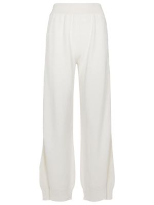 Relaxed кашмирени панталон с висока талия Barrie бяло
