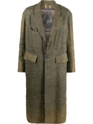 Trench a righe Ziggy Chen verde