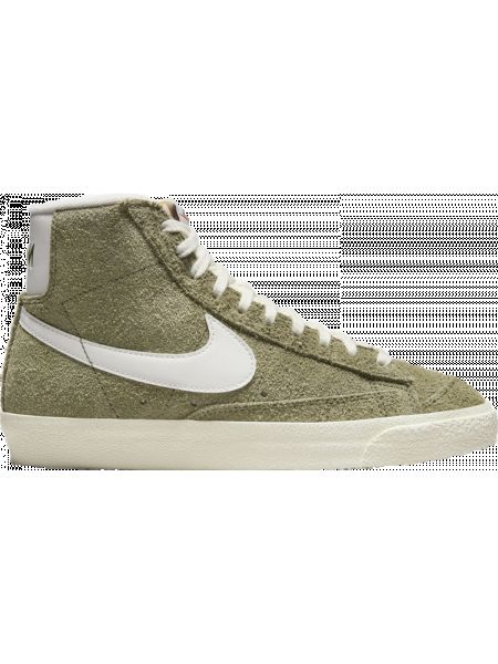 Замшевые кроссовки ретро Nike Blazer зеленые