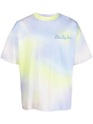 Тениска с принт с tie-dye ефект Blue Sky Inn