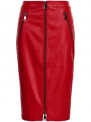 Kožená sukňa Essentiel Antwerp červená
