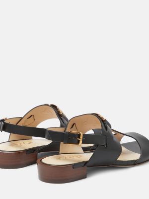 Slingback dabīgās ādas sandales Tod's melns
