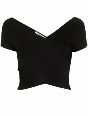 V-hals crop top Philosophy Di Lorenzo Serafini svart