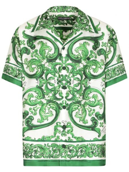 Svilena košulja s printom Dolce & Gabbana