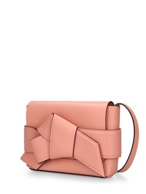 Δερμάτινη τσάντα χιαστί Acne Studios ροζ