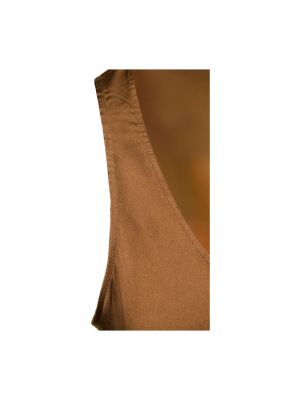 Top sin mangas Semicouture marrón