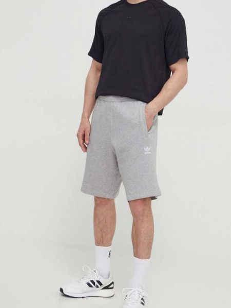 Хлопковые шорты Adidas Originals серые