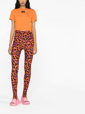 Leopardimustriga mustriline retuusid Pucci oranž