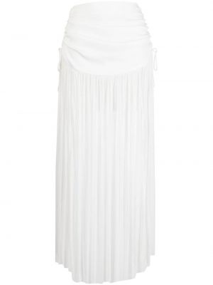 Tylová priehľadná dlhá sukňa Christopher Esber biela
