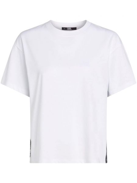 Bomuld t-shirt Karl Lagerfeld hvid