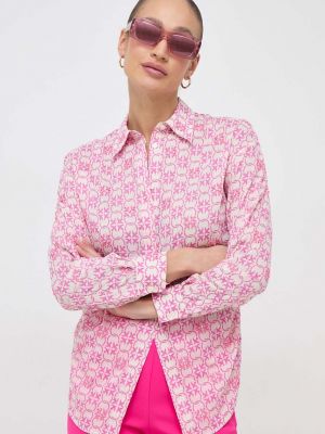 Pamučna košulja bootcut Pinko ružičasta