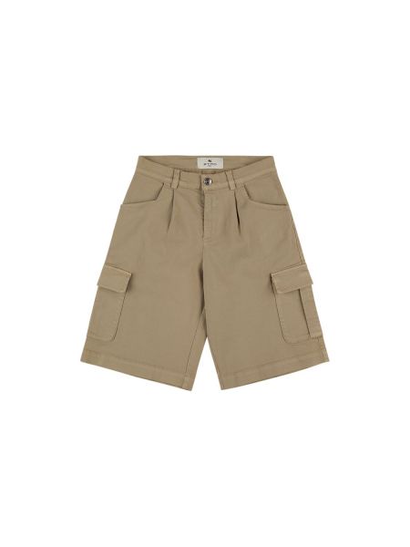 Bomull cargo shorts for gutter Etro beige