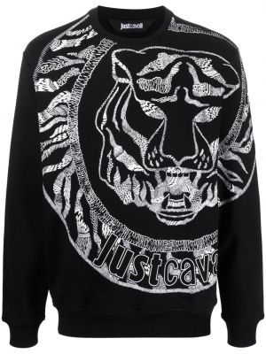 Sweatshirt aus baumwoll mit print mit tiger streifen Just Cavalli
