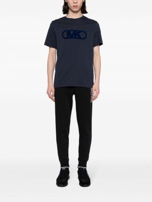 T-shirt en coton à imprimé Michael Kors bleu
