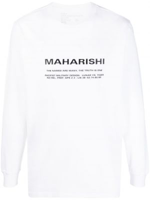 Tricou cu imagine Maharishi alb