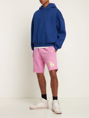 Pantaloncini di cotone New Era rosa