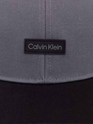 Pamučna kapa Calvin Klein siva