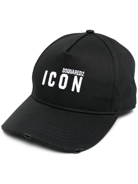 Brodert cap Dsquared2 svart