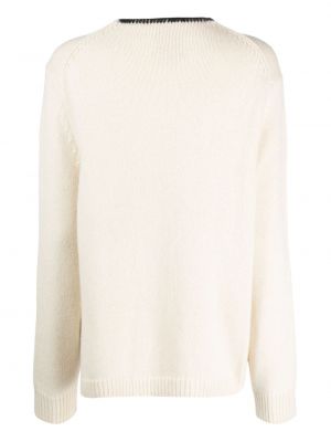 Dzianinowy sweter Semicouture biały