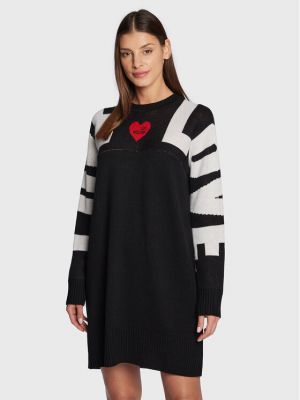 Robe en tricot Love Moschino noir
